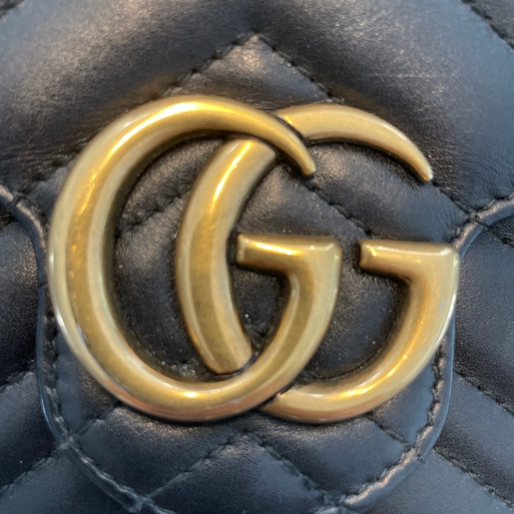 Gucci GG Marmont WOC Crossbody Mini Black Leather w/Box New - Picture 2 of 16